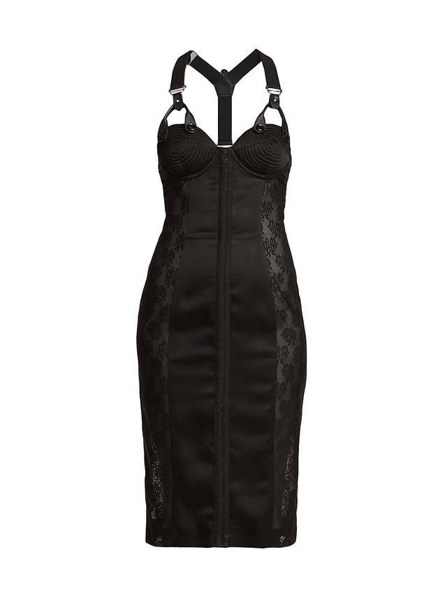 Womens Seamed Suspender Bustier Dress Product Image