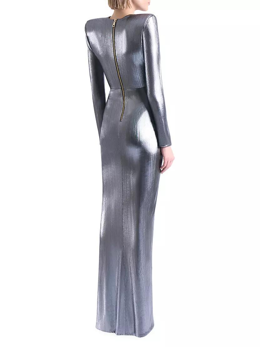 I Am The Business Metallic Jersey Wrap Gown Product Image