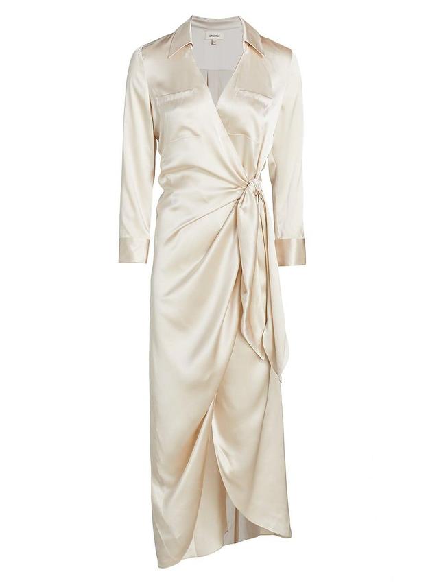 Womens Kadi Silk Wrap Dress Product Image