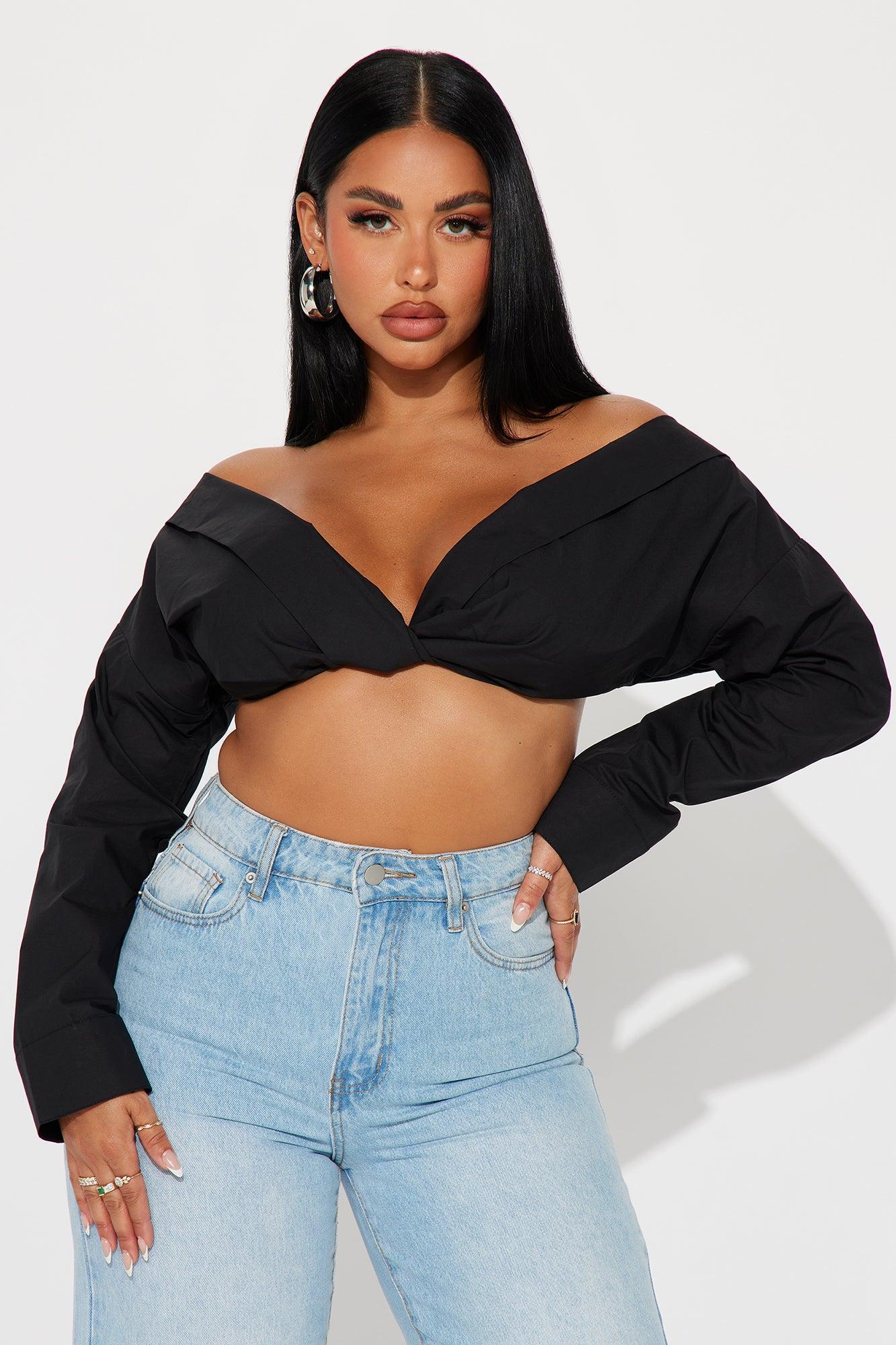 Weekend Vibe Blouse Top - Black Product Image