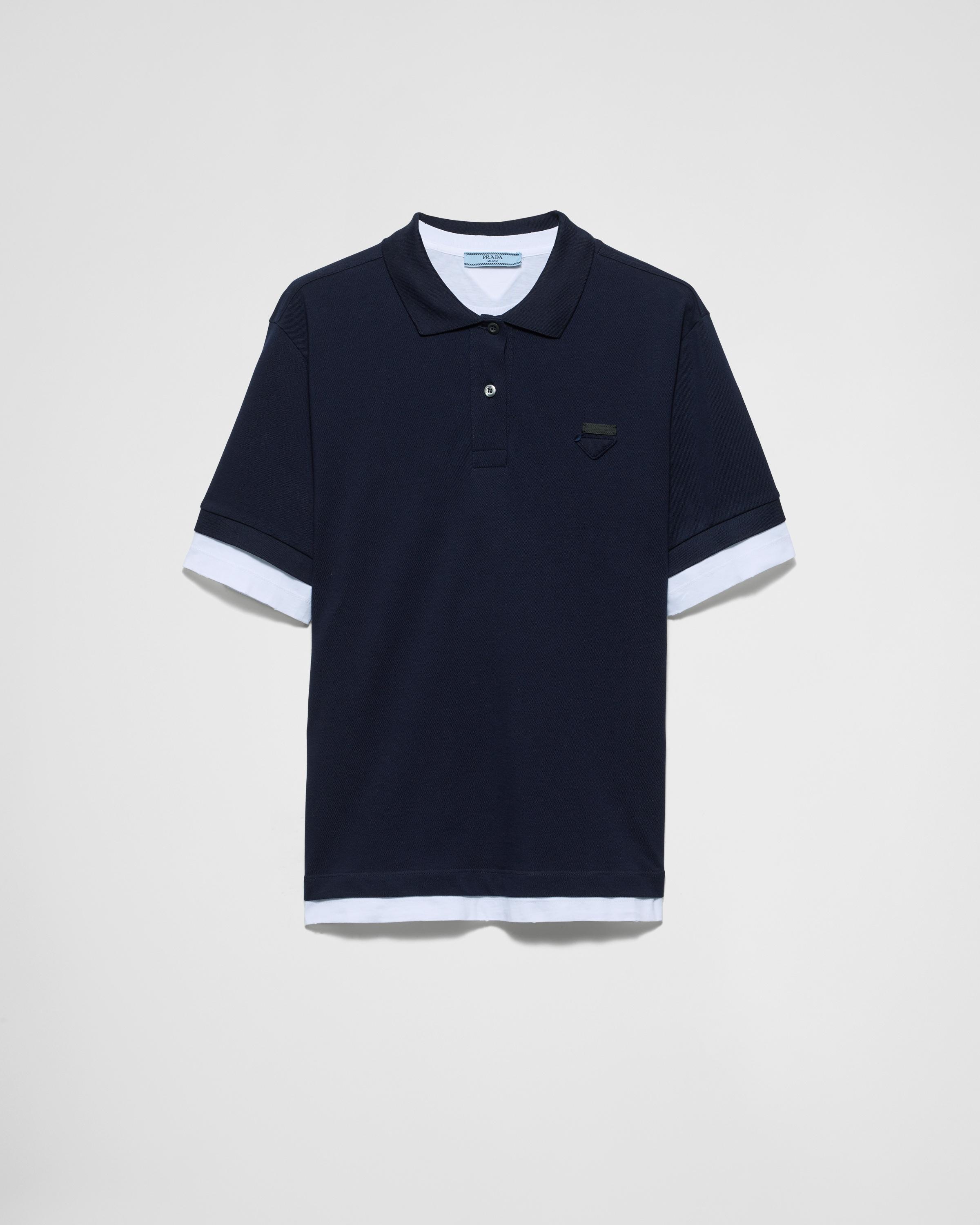 Piqué and jersey polo shirt product image