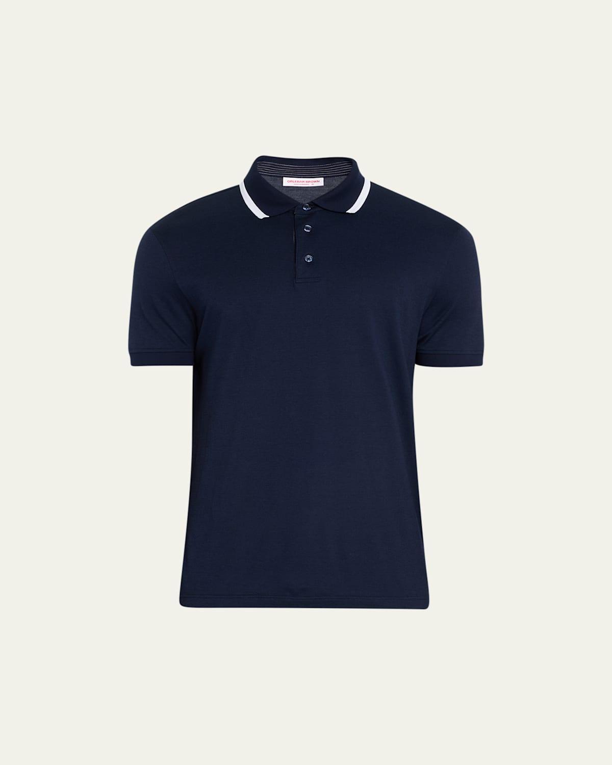 Mens Dominic Tipped-Collar Polo Shirt product image