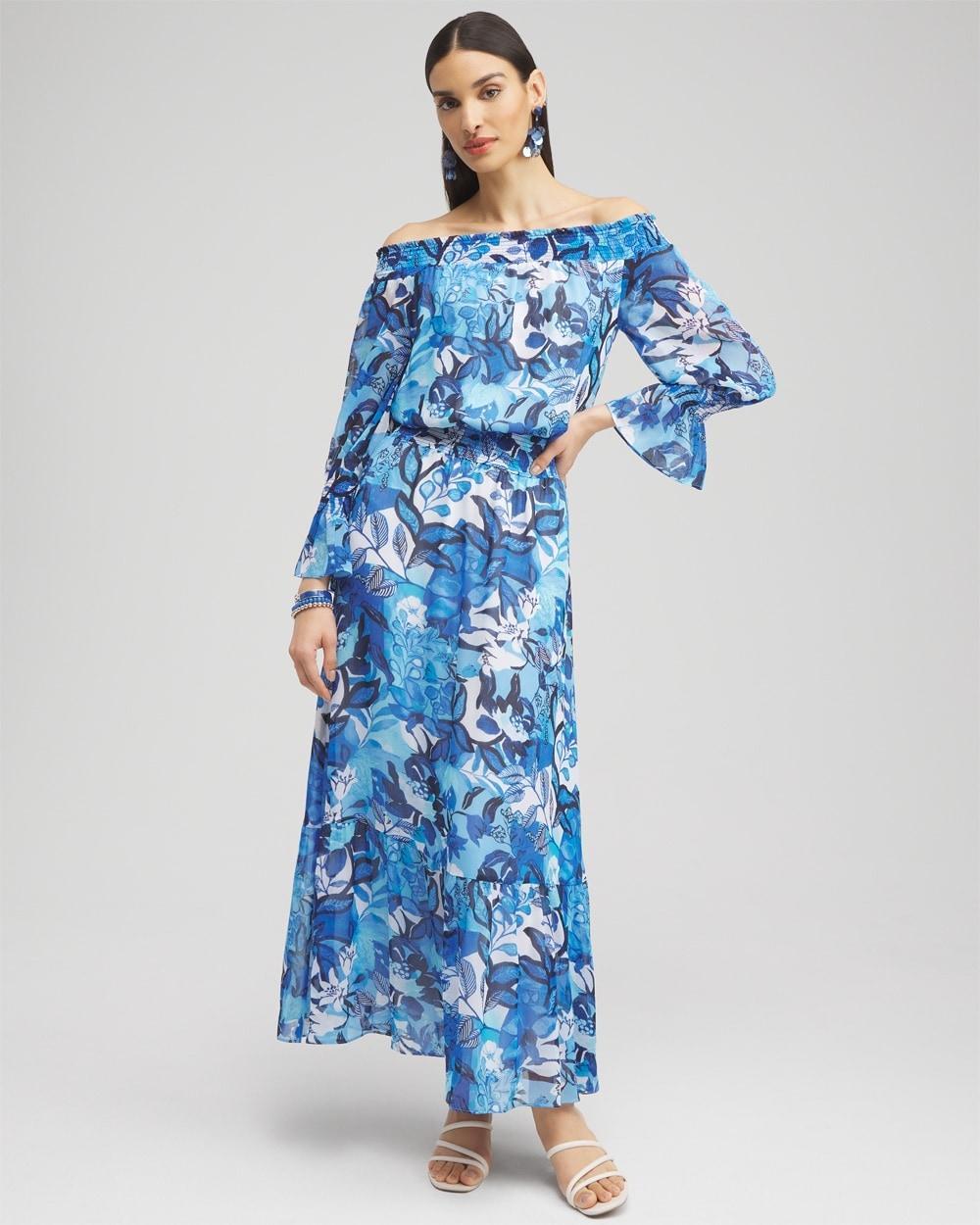 Chiffon Floral Maxi Dress Product Image