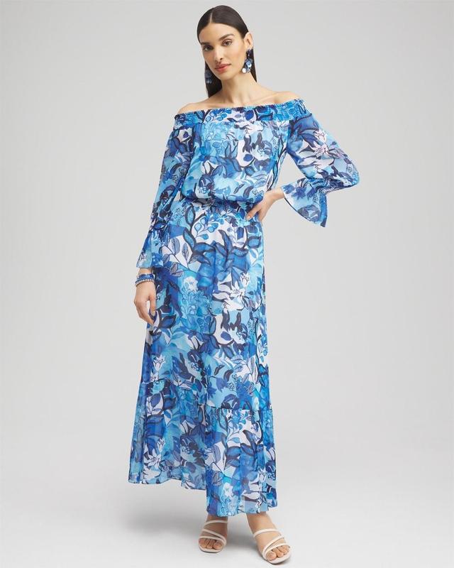 Chico's Women's Chiffon Floral Maxi Dress Product Image