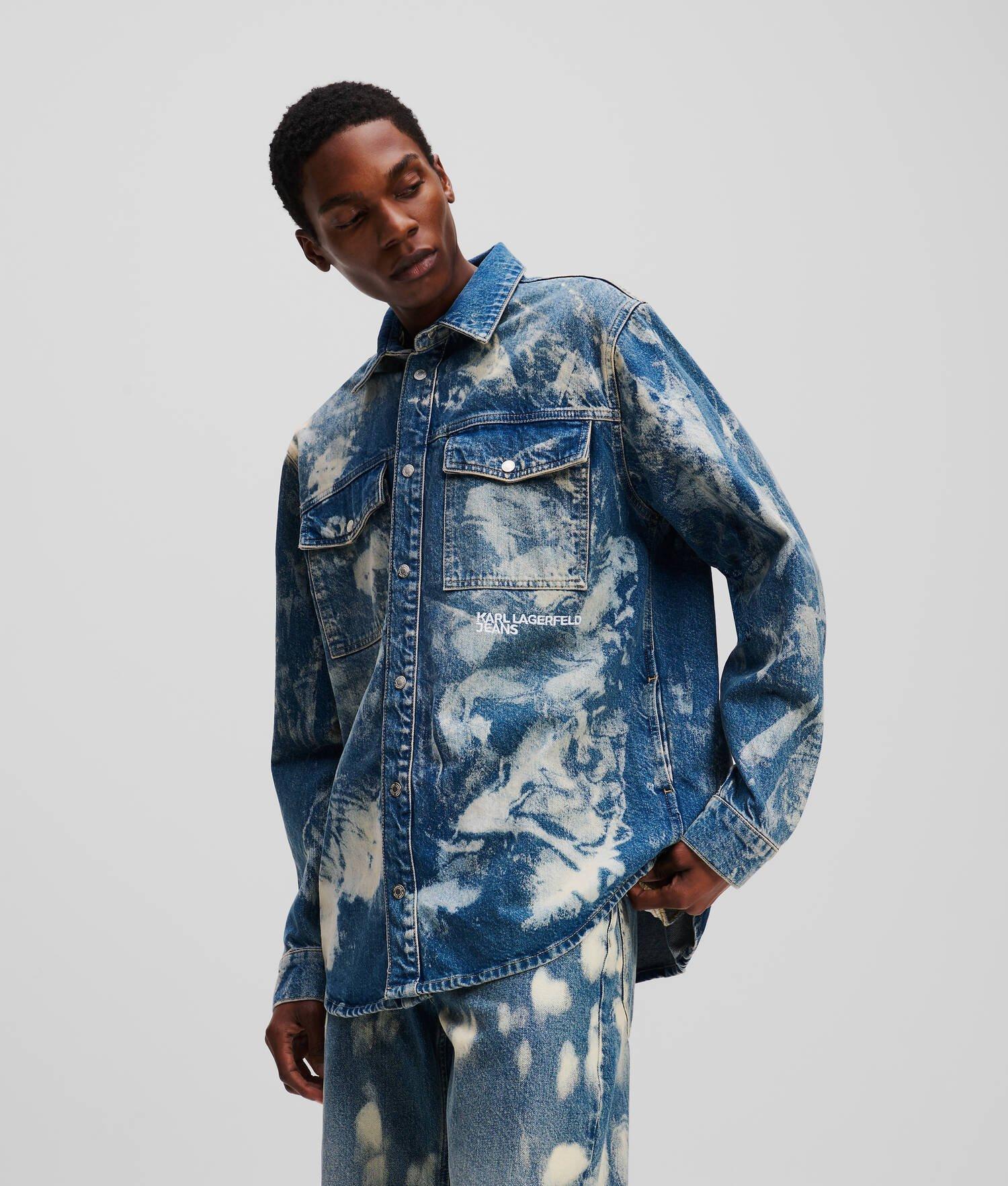 BLEACHED DENIM OVERSHIRT Product Image