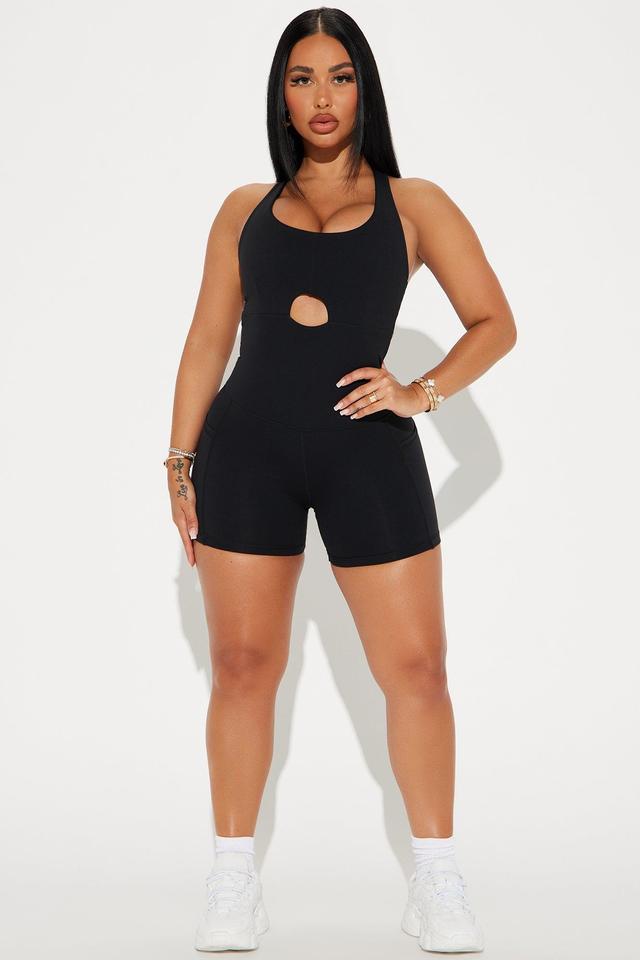 Gym Girly Active Romper - Black Product Image