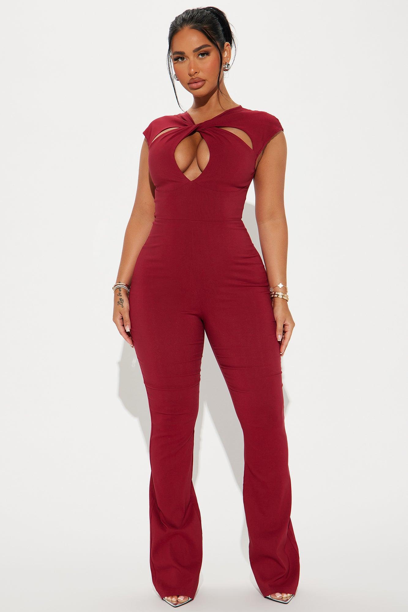 Kalany Jumpsuit - Burgundy Product Image