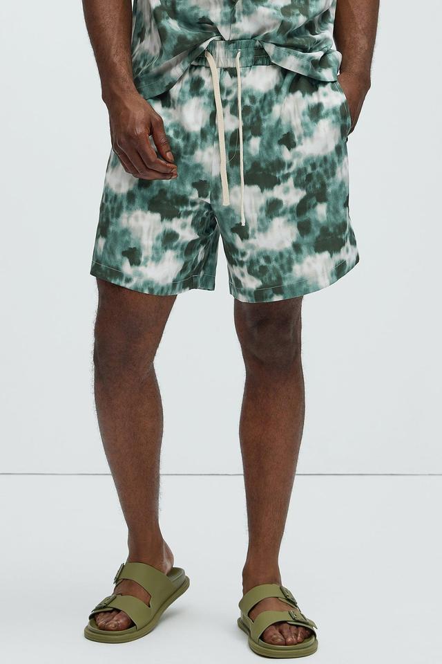 Danny Camouflage Warm Up Shorts - Green/combo Product Image