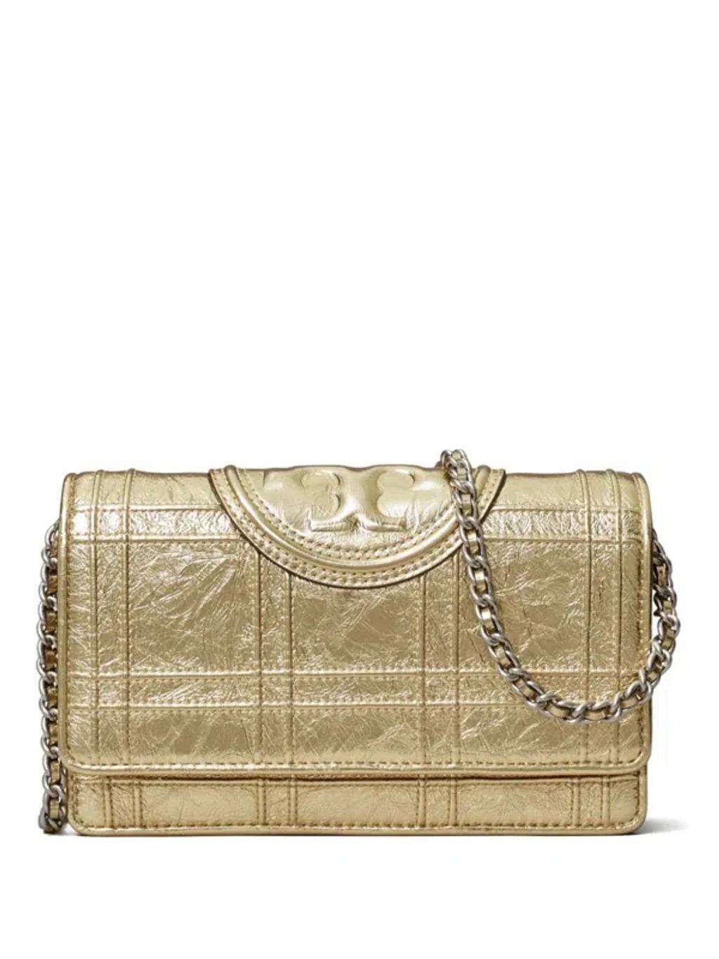 TORY BURCH Fleming Soft Quilted Shoulder Bag In Gold Product Image