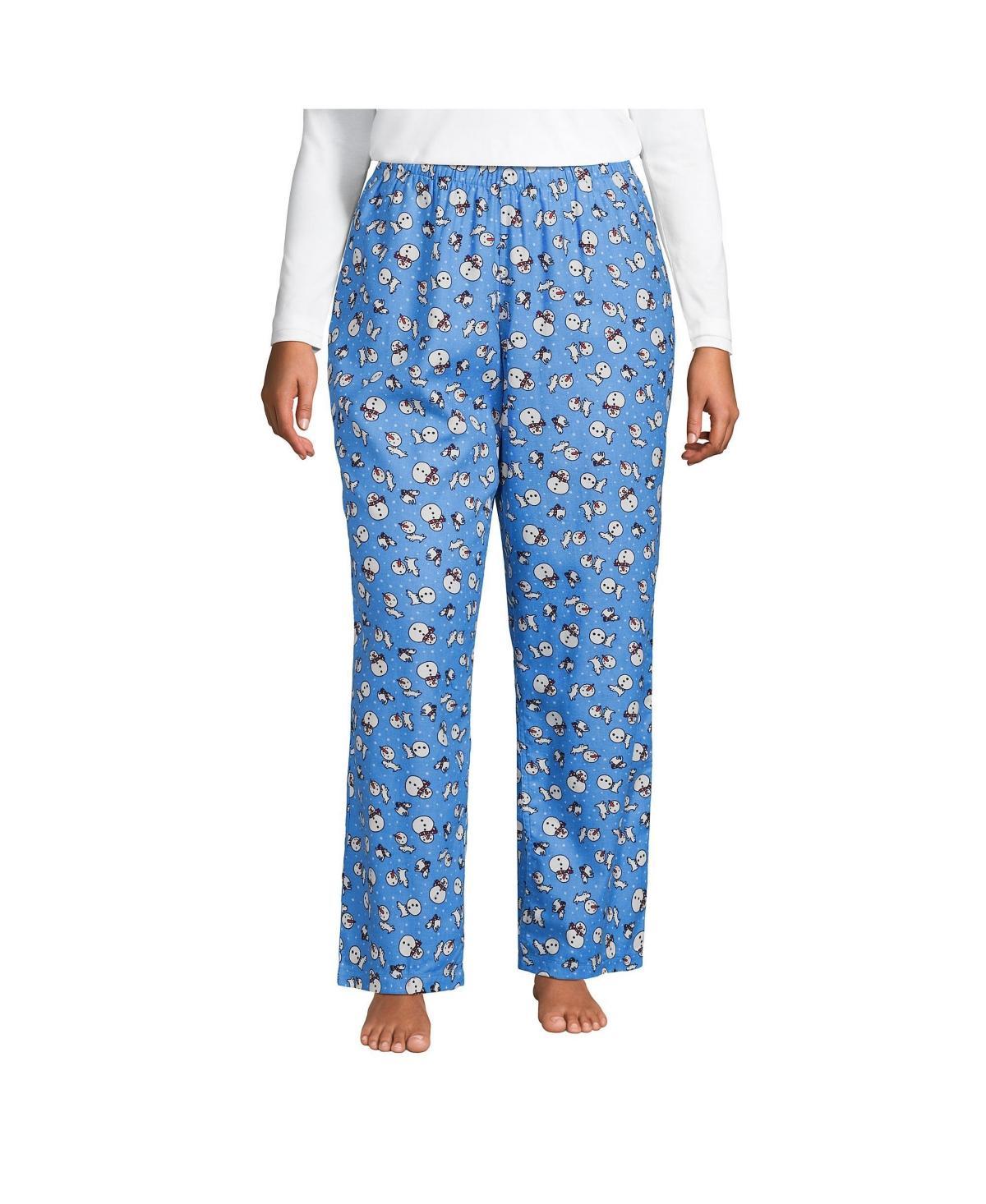 Plus Size Lands End Womens Flannel Cotton Pajama Pants Product Image