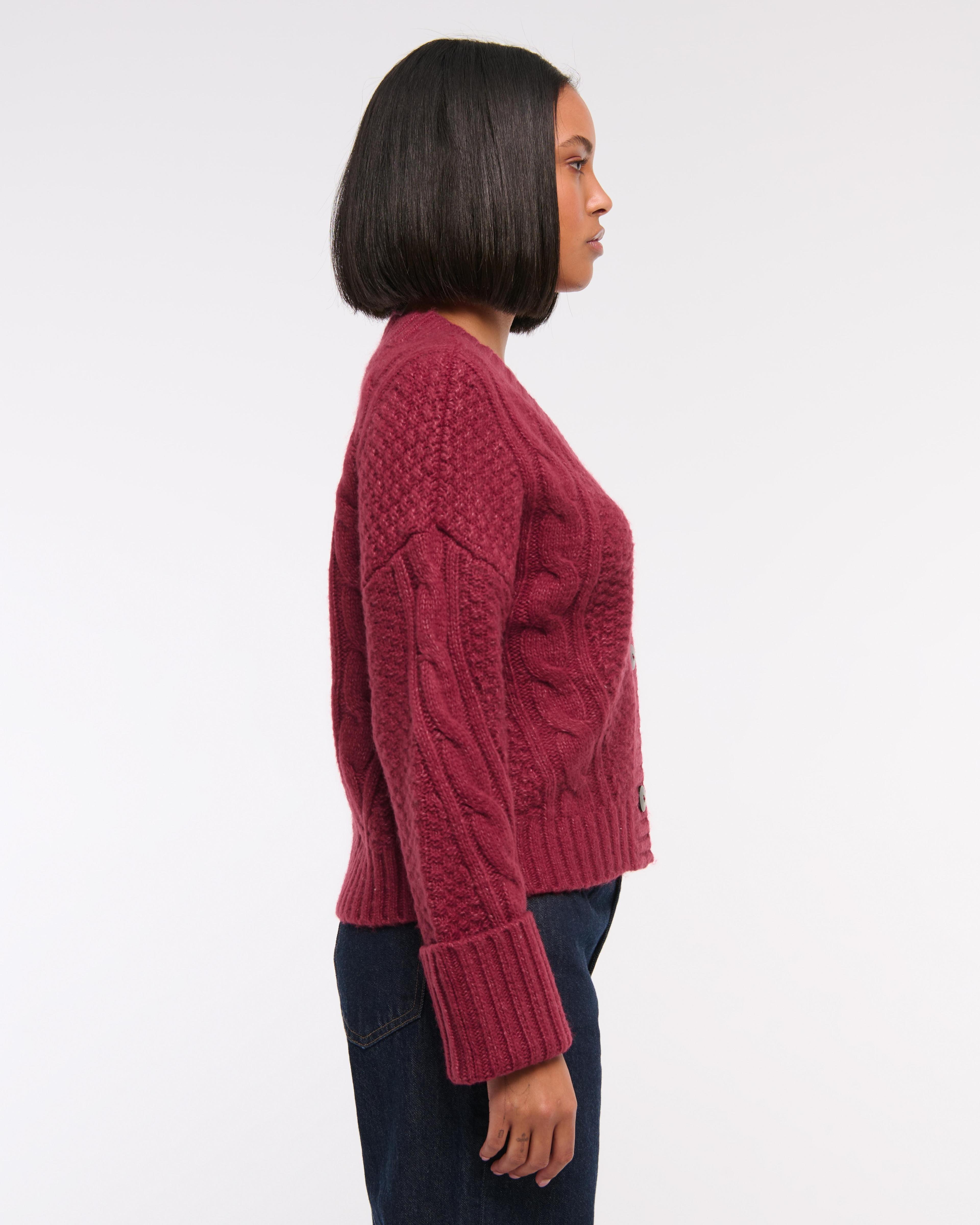 Seed-Stitch Cable Cardigan Product Image