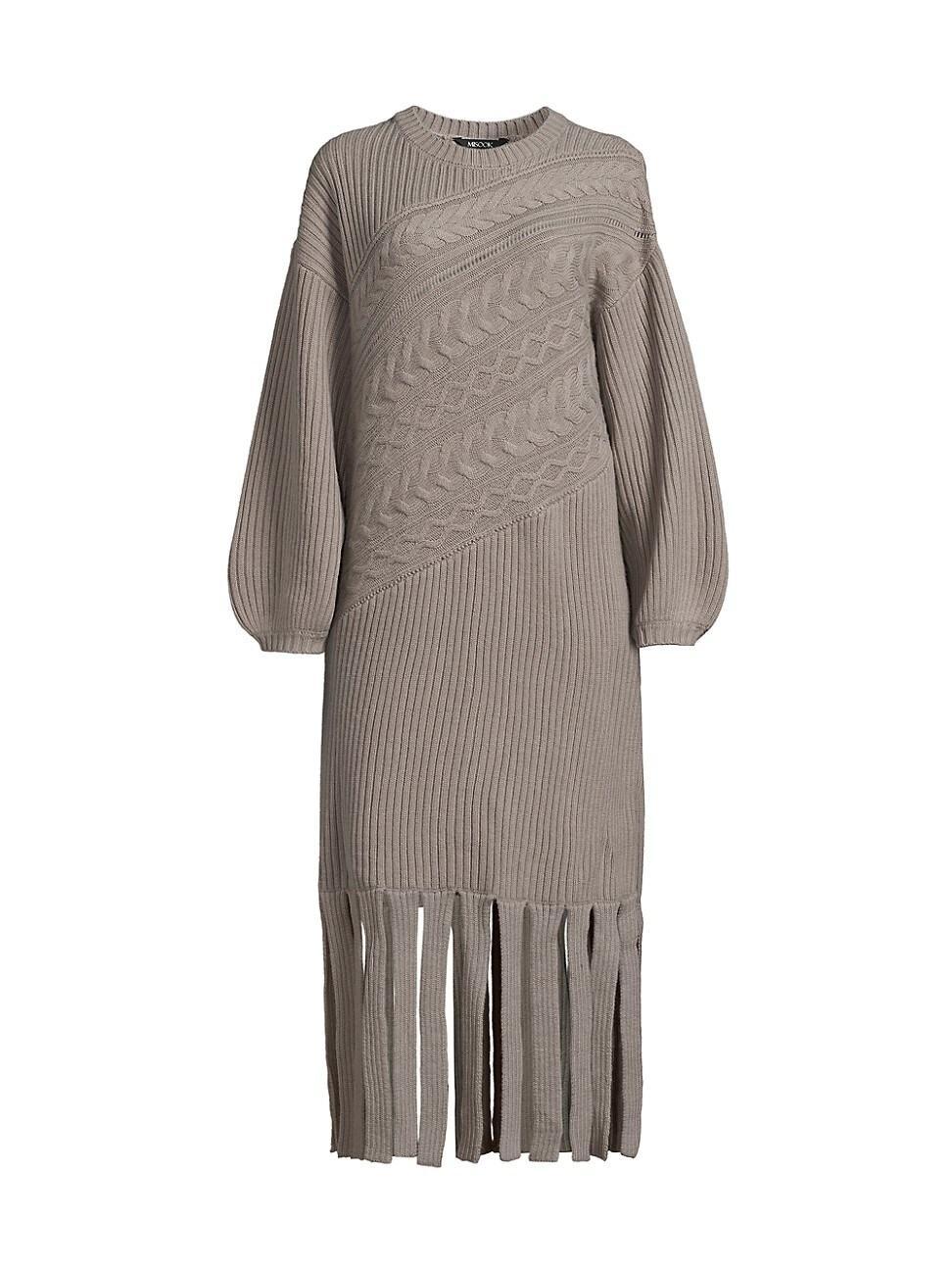 Womens Cable-Knit Wool-Blend Maxi Dress Product Image