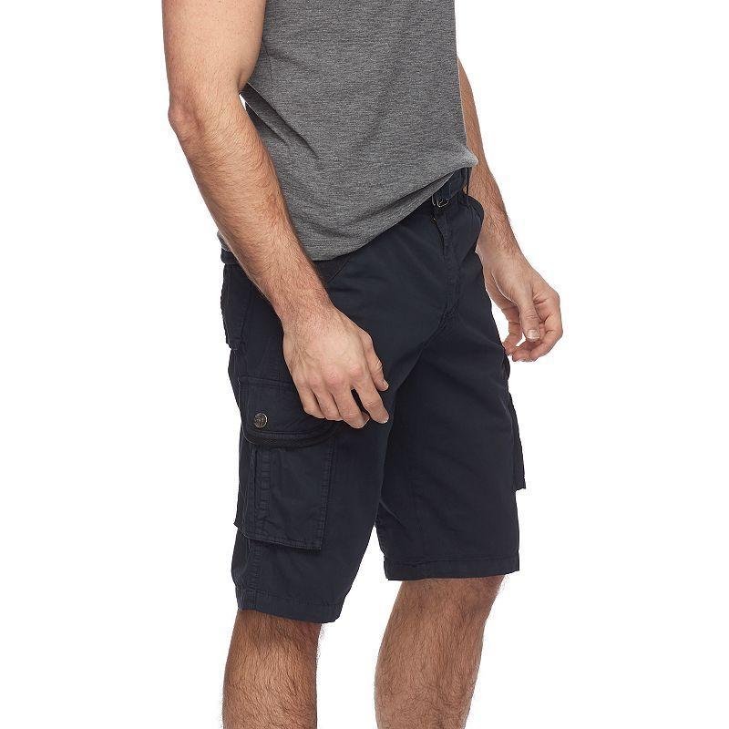 Mens RawX Regular-Fit Belted Cargo Shorts Blue Product Image