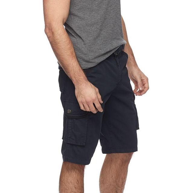 Mens RawX Regular-Fit Belted Cargo Shorts Blue Product Image