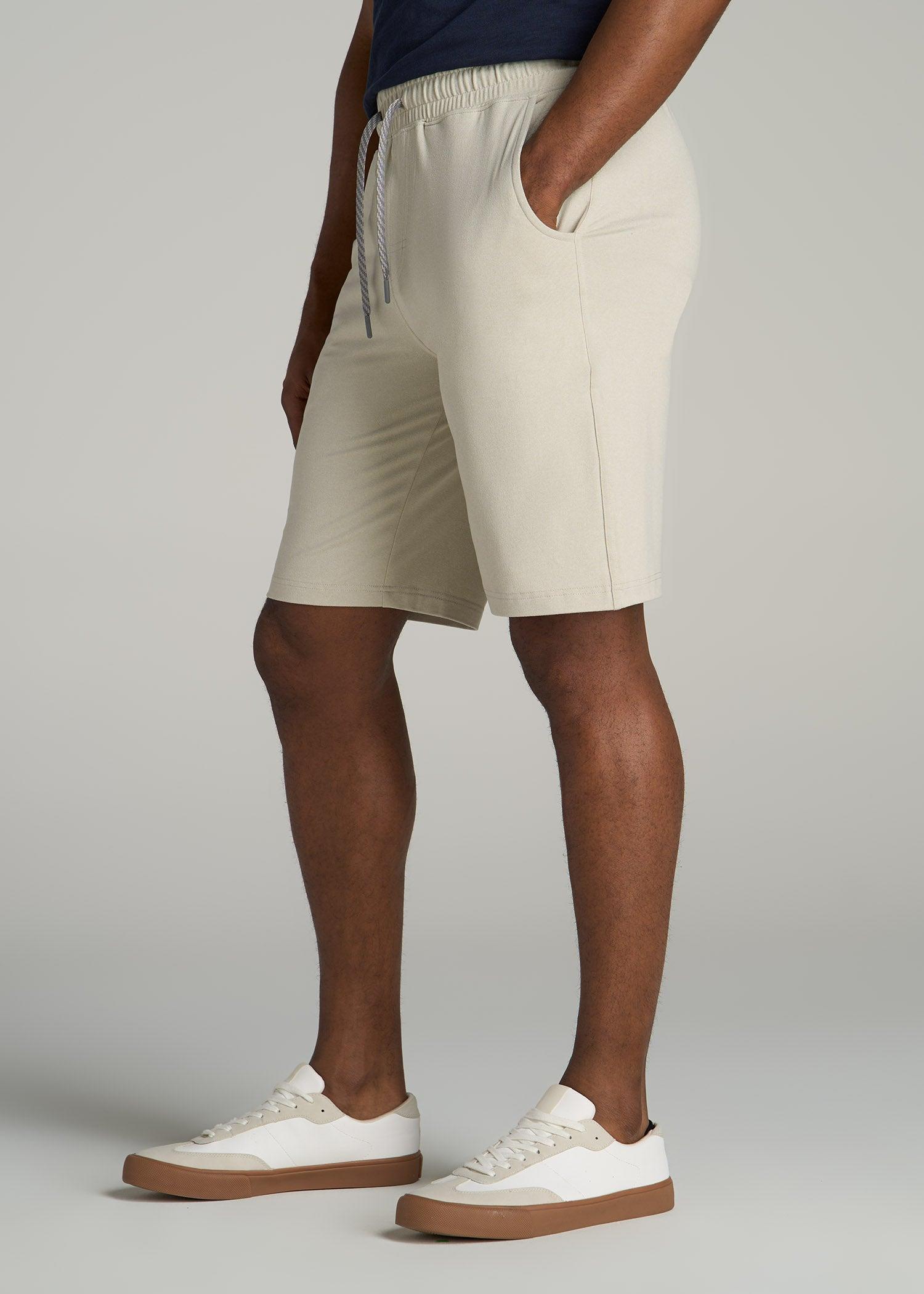 Weekender Stretch Lounge Shorts for Tall Men in Stone Heather Product Image