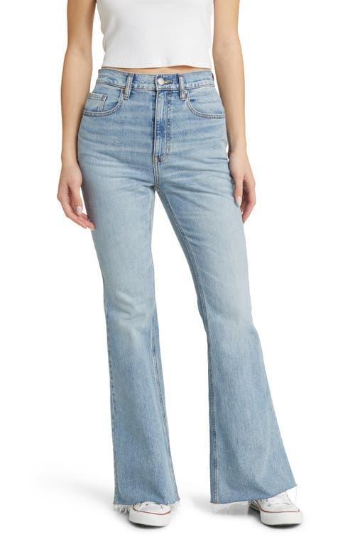 PacSun Naomi High Waist Raw Hem Wide Flare Leg Jeans Product Image