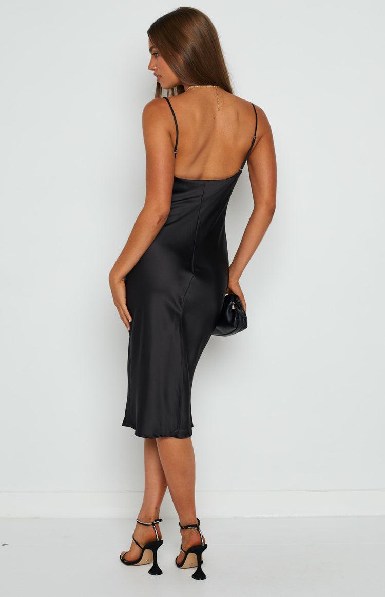 Schiffer Slip Midi Dress Black Product Image