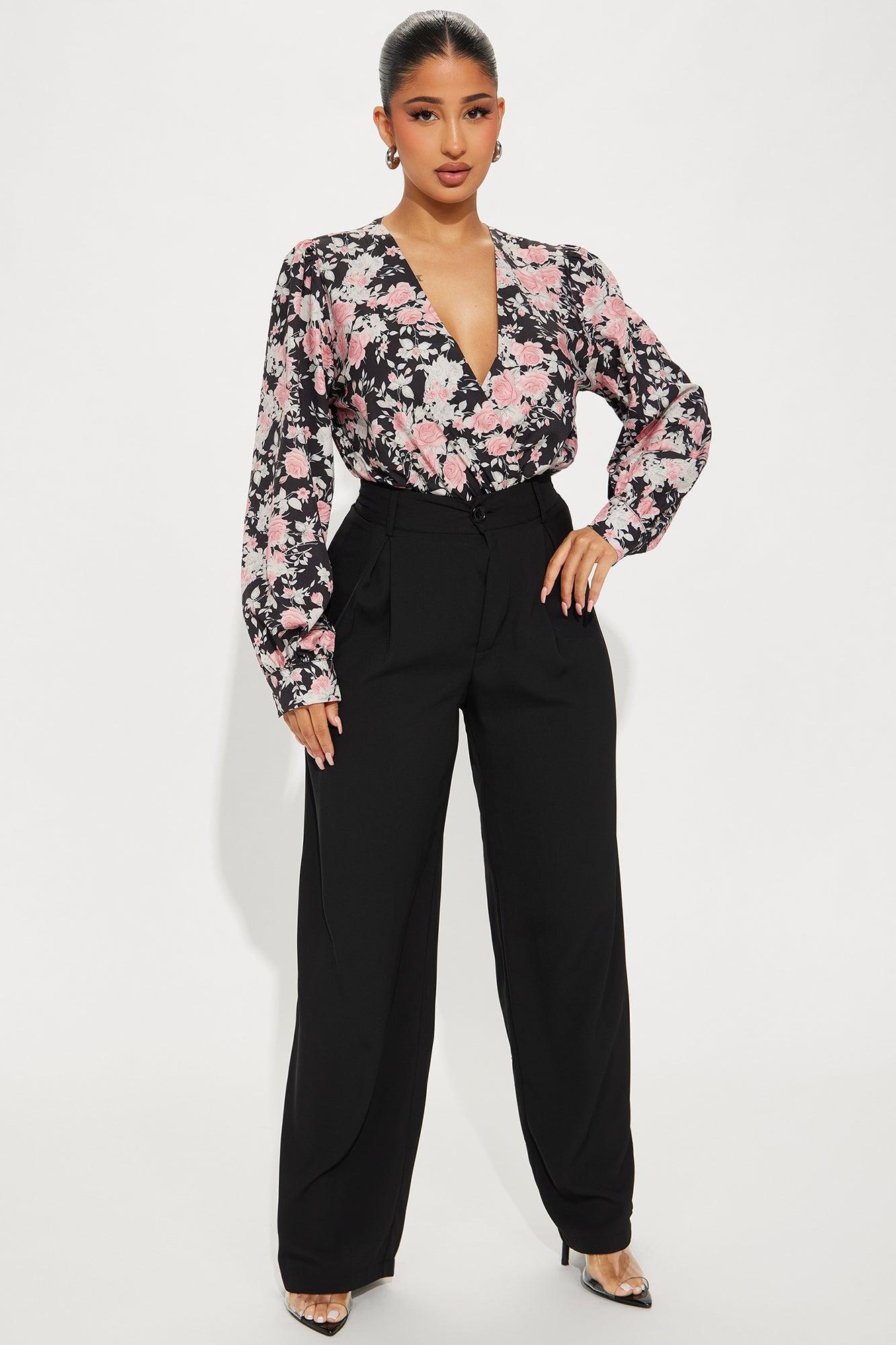 Patricia Floral Bodysuit - Black/combo Product Image