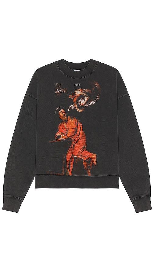 OFF-WHITE S. Matthew Skate Crewneck in Black. Size L, M. Product Image