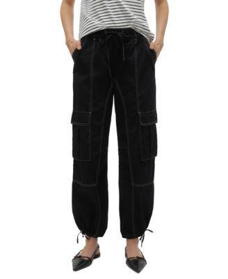 Vero Moda Womens Kim Cotton Drawstring-Waist Cargo Pants Product Image