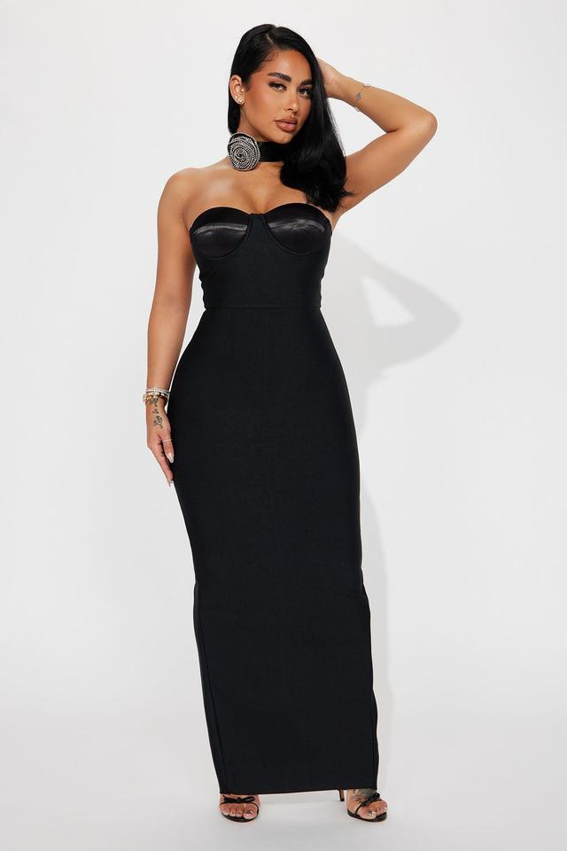 Divine Bandage Maxi Dress - Black Product Image