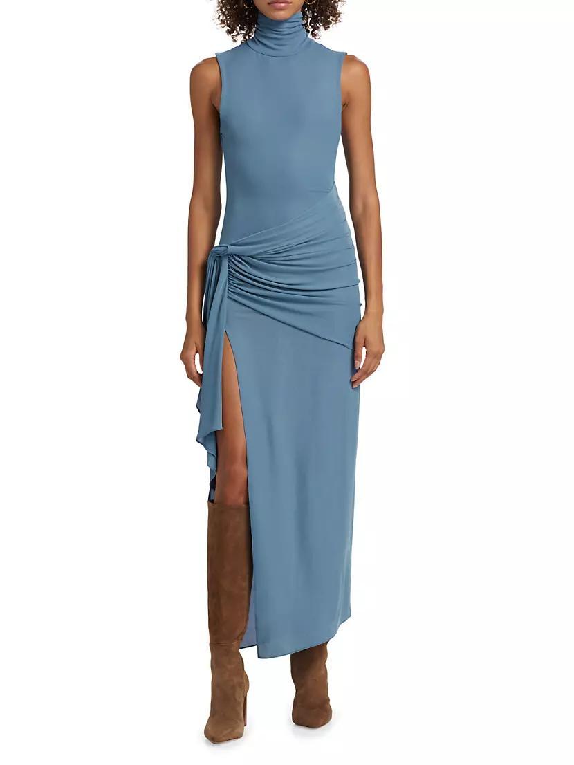 Crystal Jersey Draped Maxi Dress Product Image