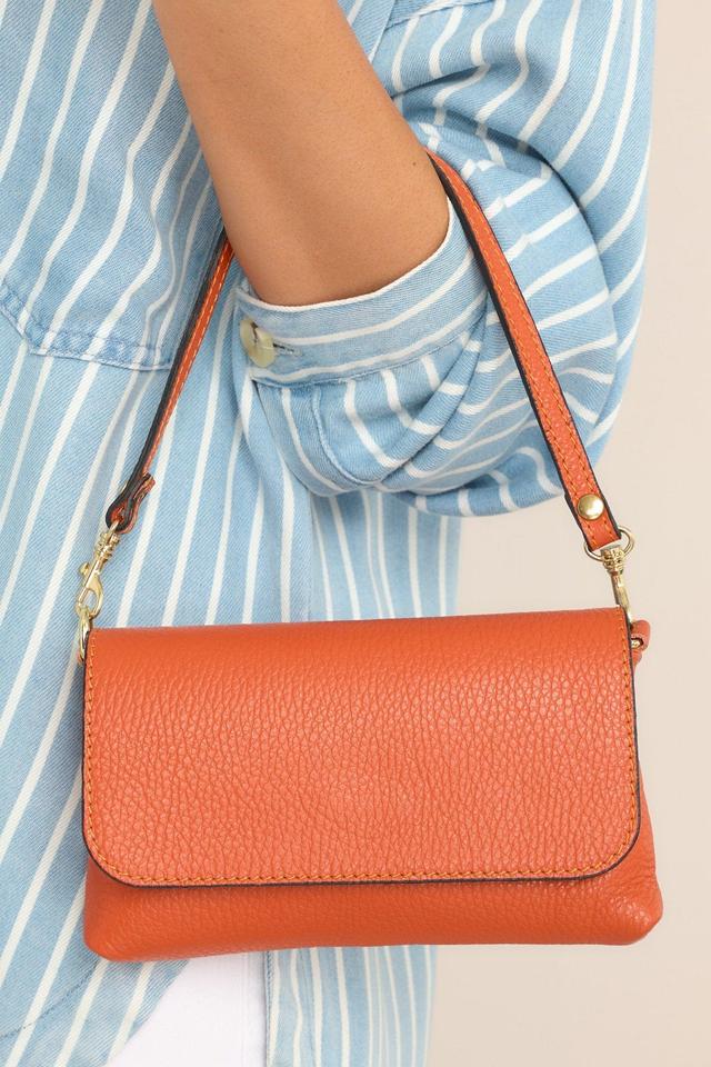 Little Lady Orange Leather Bag Product Image