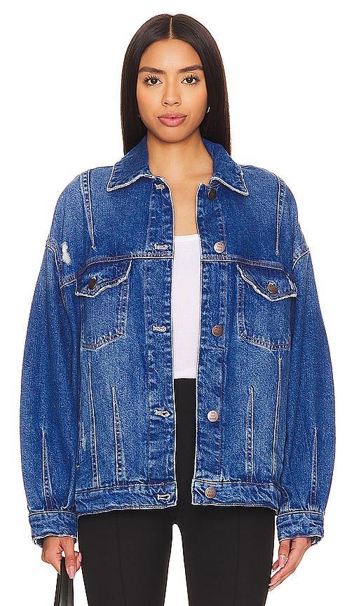 Free People All In Denim Jacket (Touch The Sky) Women's Vest Product Image