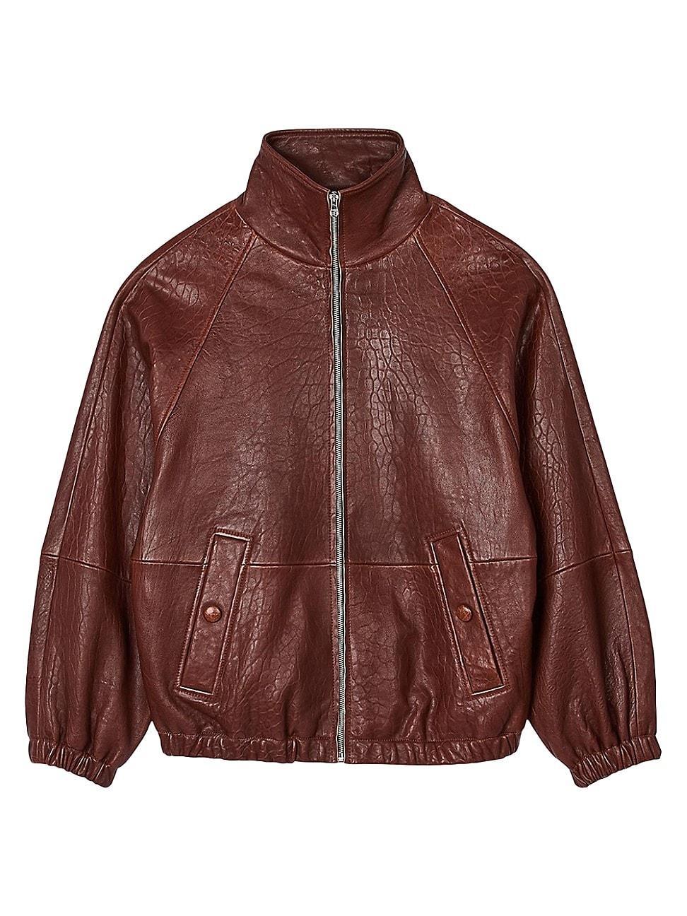 Womens Oversized Leather Jacket product image