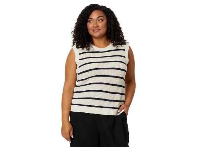 Faherty Miramar Linen Muscle Tank (Montauk Stripe) Women's Clothing Product Image