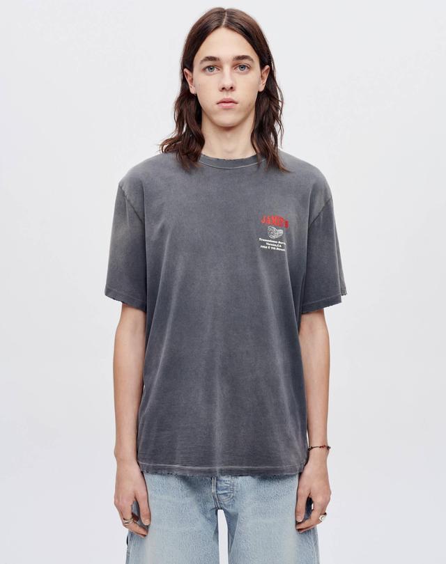 Loose "Transmission Service" Tee - Sun Faded Black Product Image