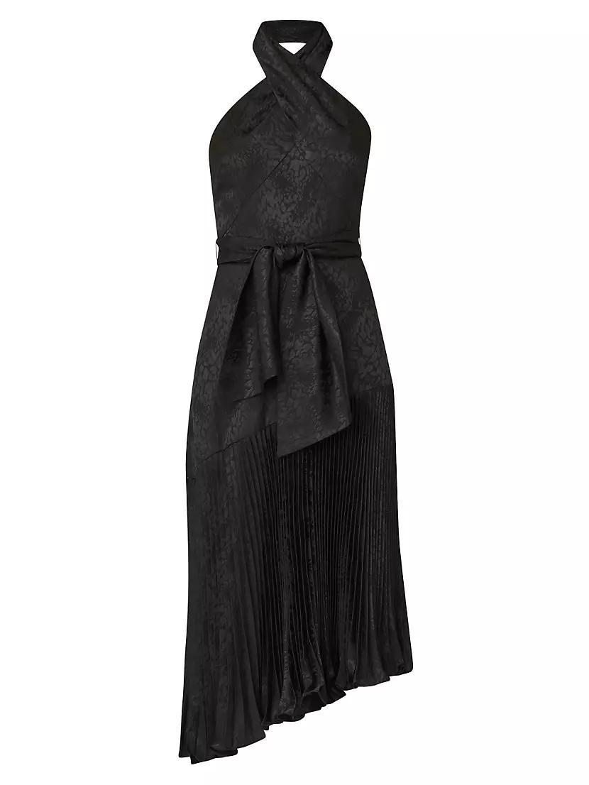 Womens Roya Halter Jacquard Maxi Dress Product Image