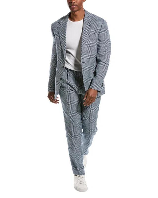 2pc Linen & Wool-blend Suit In Gray Product Image