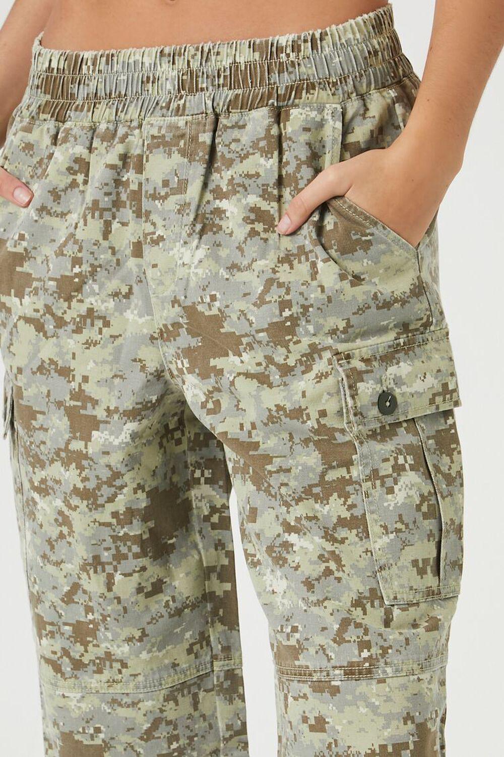 Twill Camo Print Cargo Joggers | Forever 21 Product Image