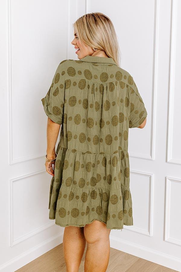 Dancing In The Sun Babydoll Dress In Sage Curves Product Image