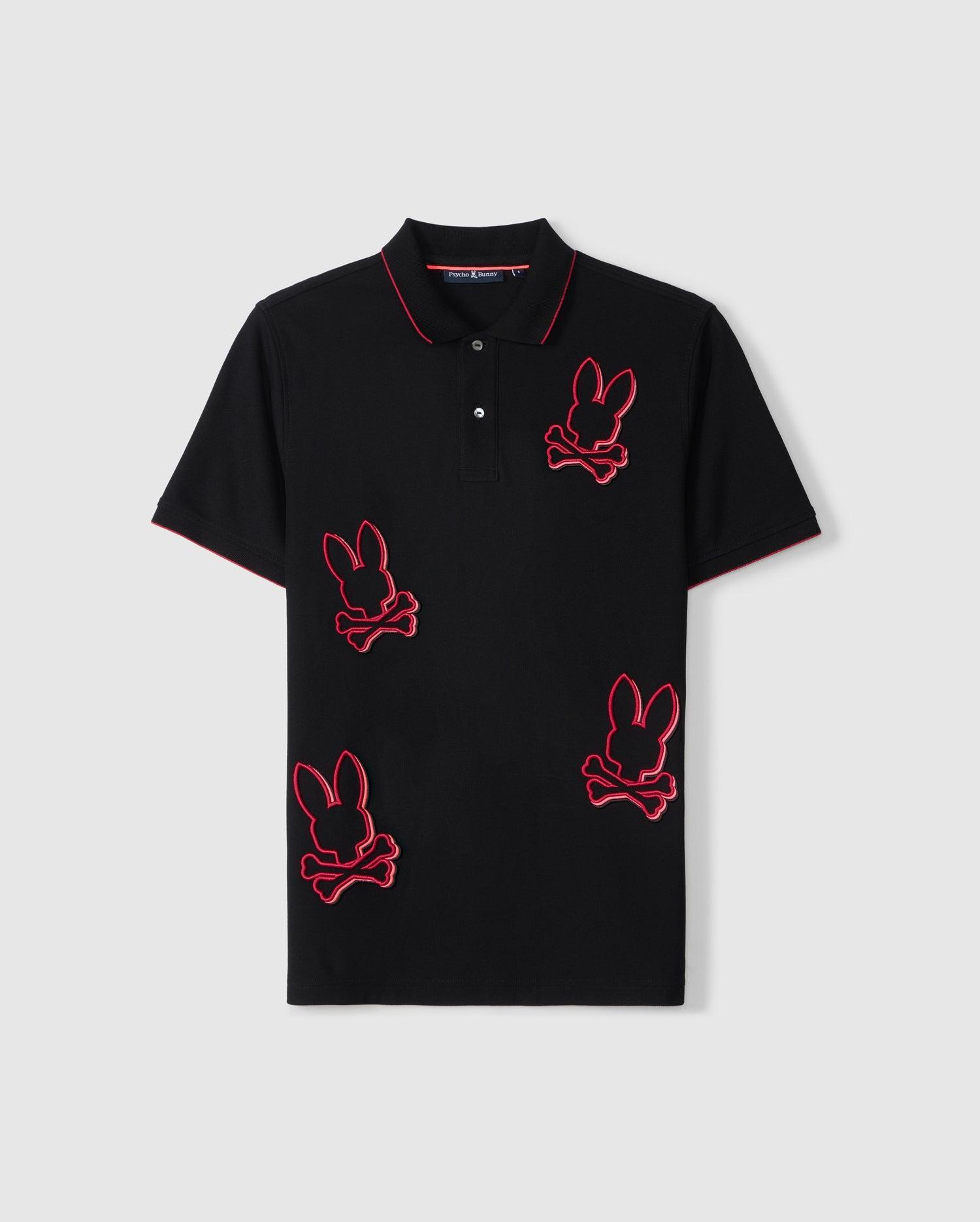 Psycho Bunny Men's Karl Pique Polo Shirt 001 BLACK Product Image