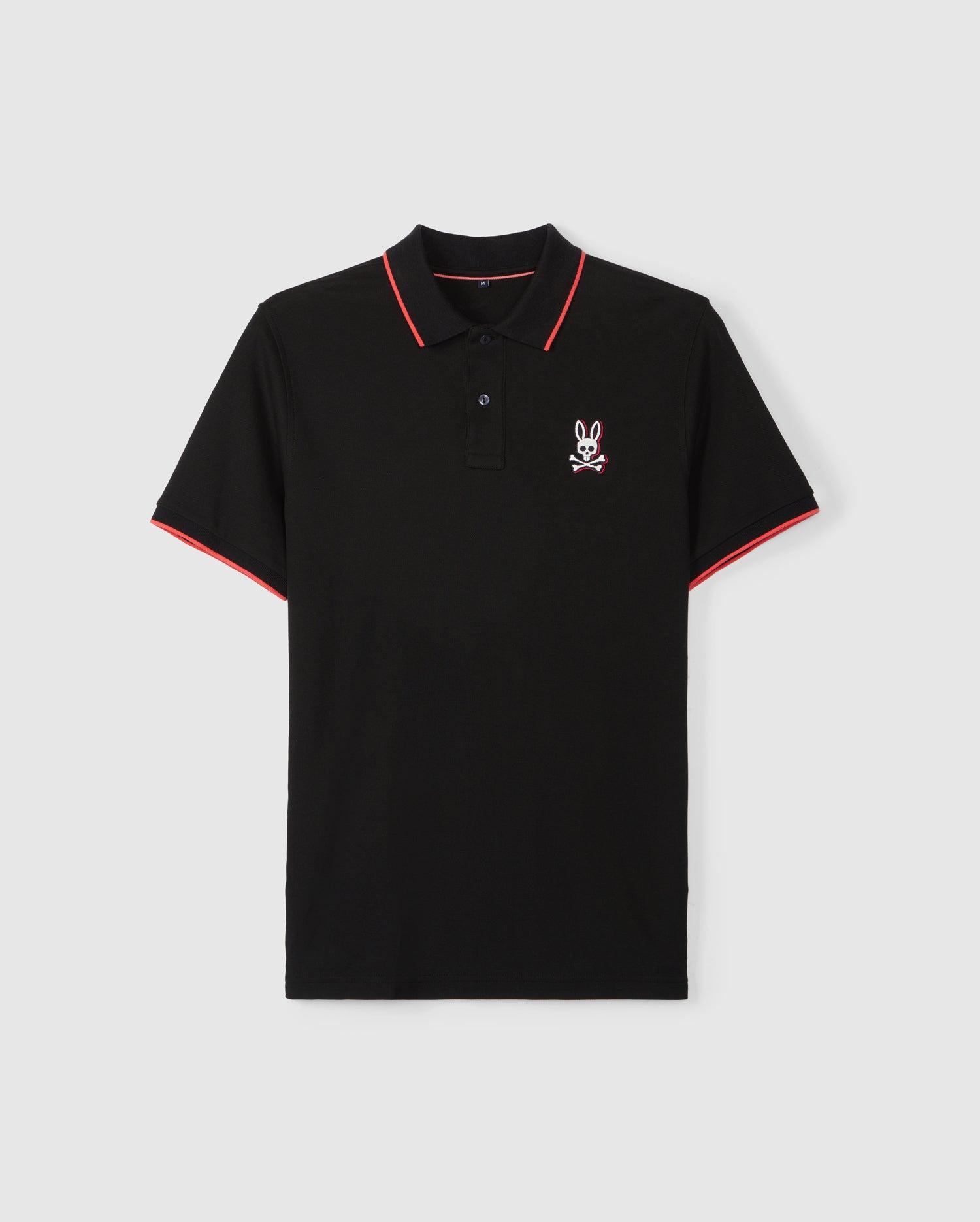 Psycho Bunny Men's Kayden Pique Polo 001 BLACK Product Image