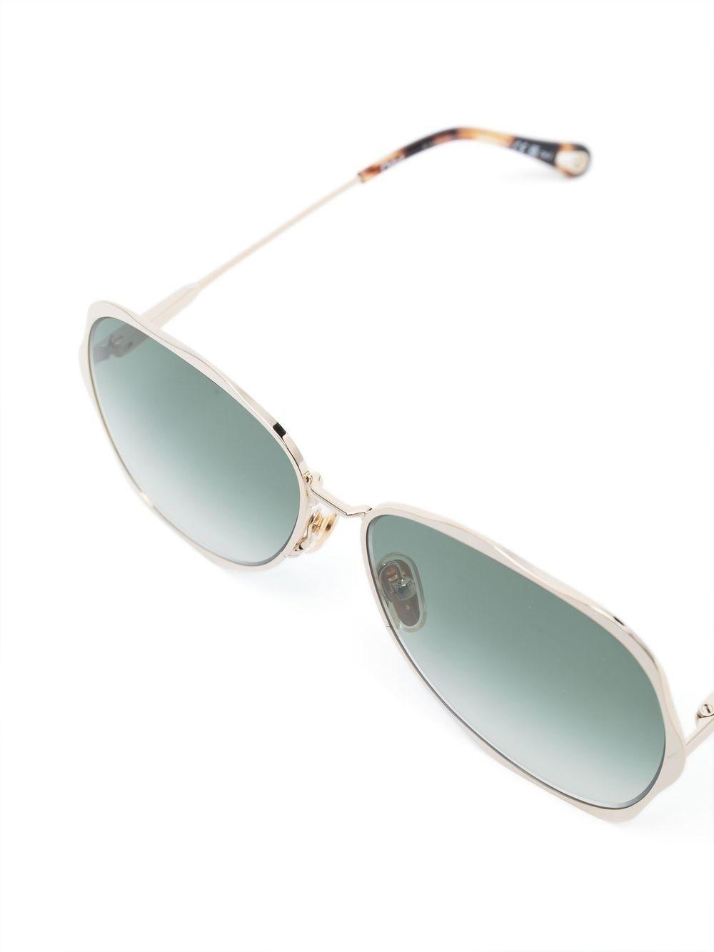 Pilot-frame Sunglasses In Gold Product Image