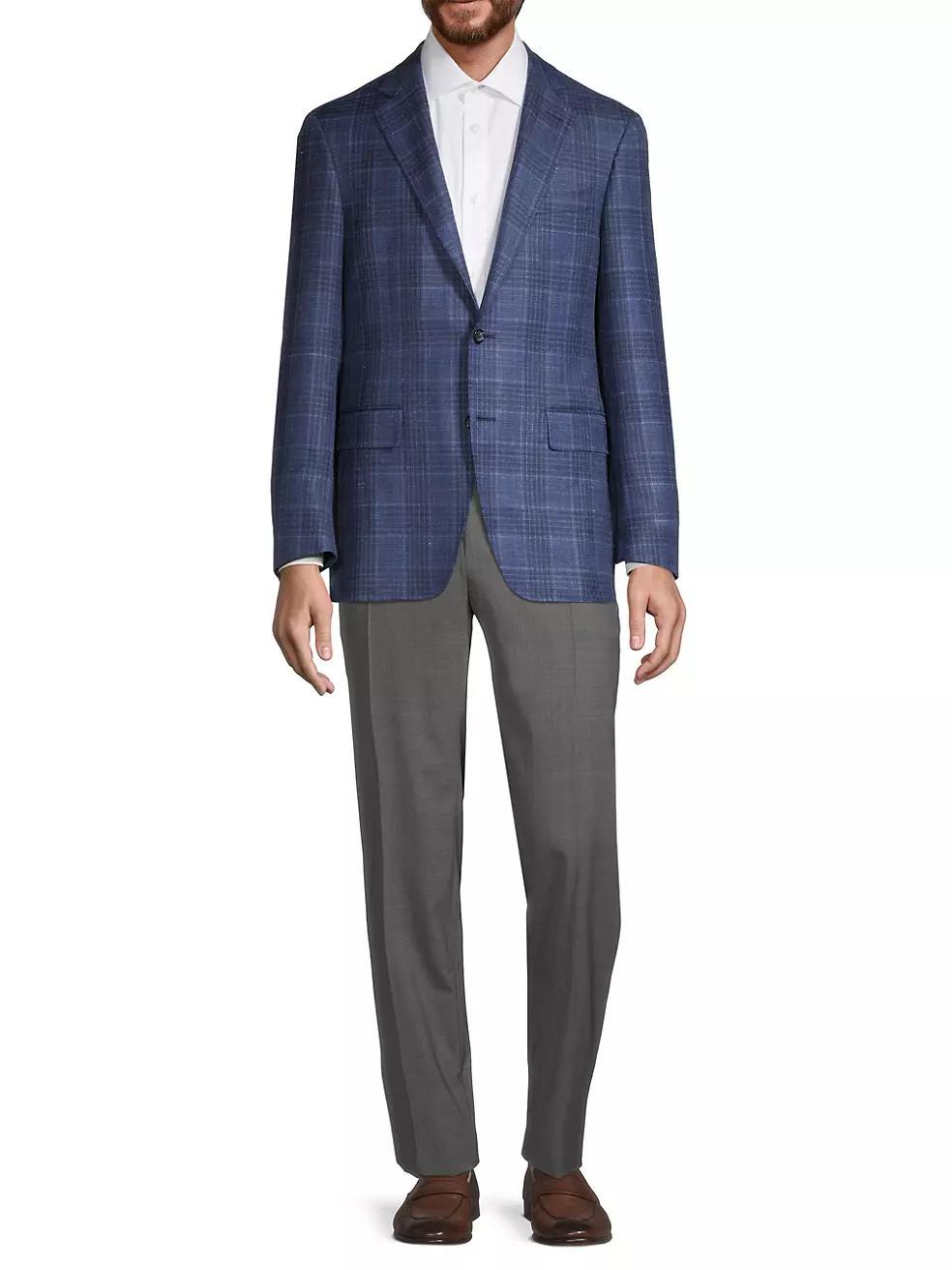 Kei Plaid Wool-Blend Sport Coat Product Image