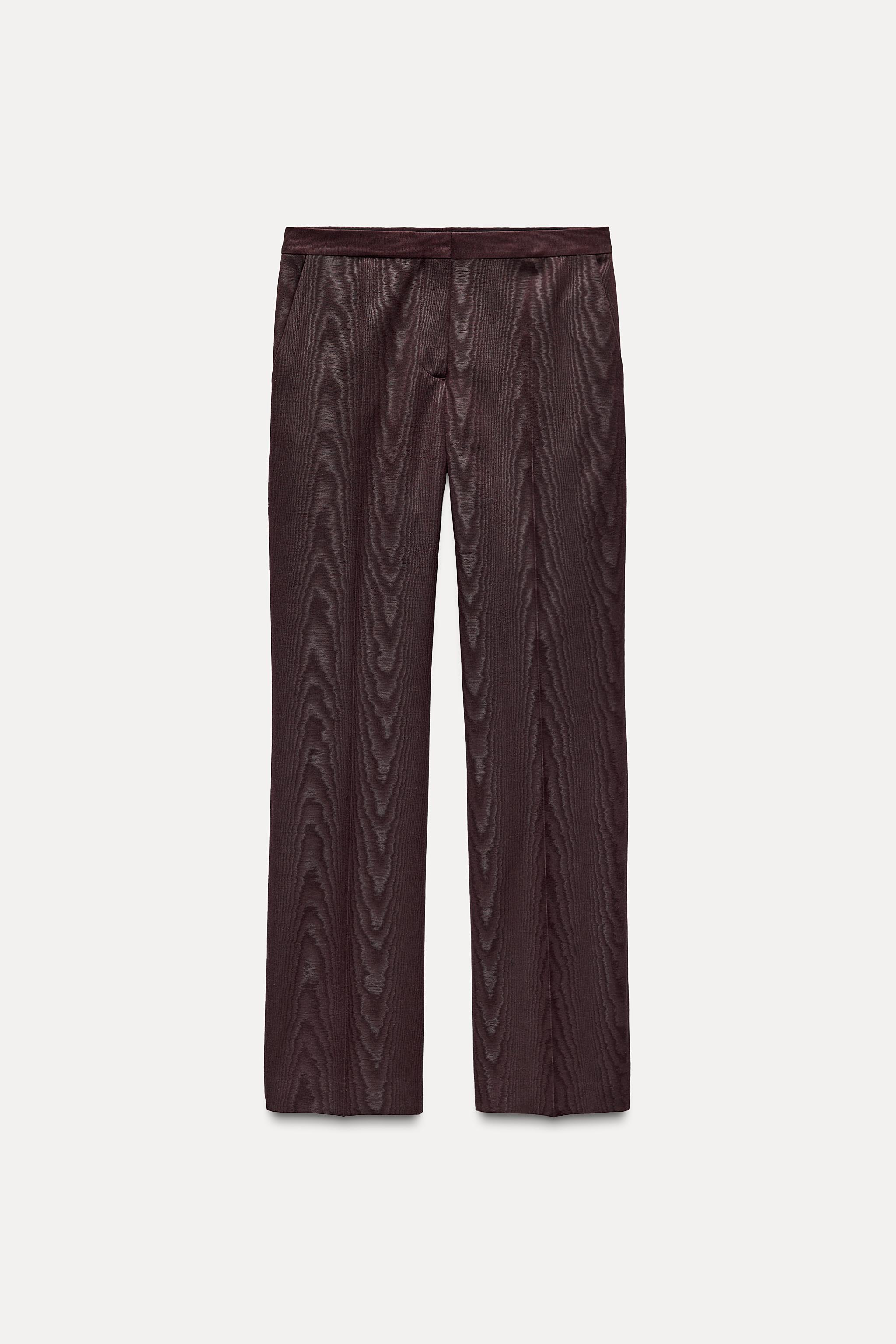 MOIRÉ EFFECT PANTS ZW COLLECTION Product Image