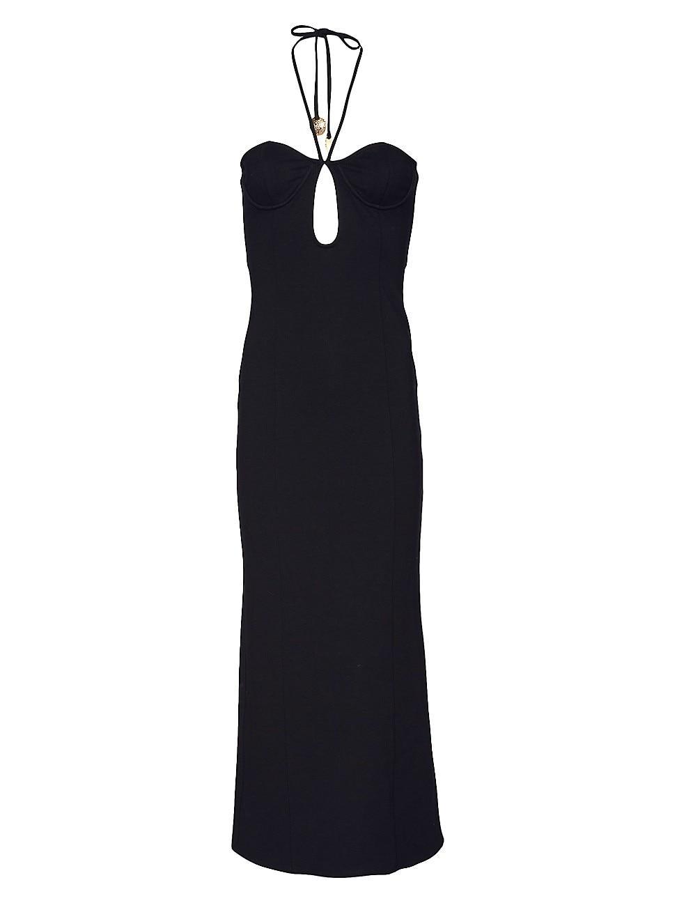 Womens Bardot Cutout Halter Dress Product Image