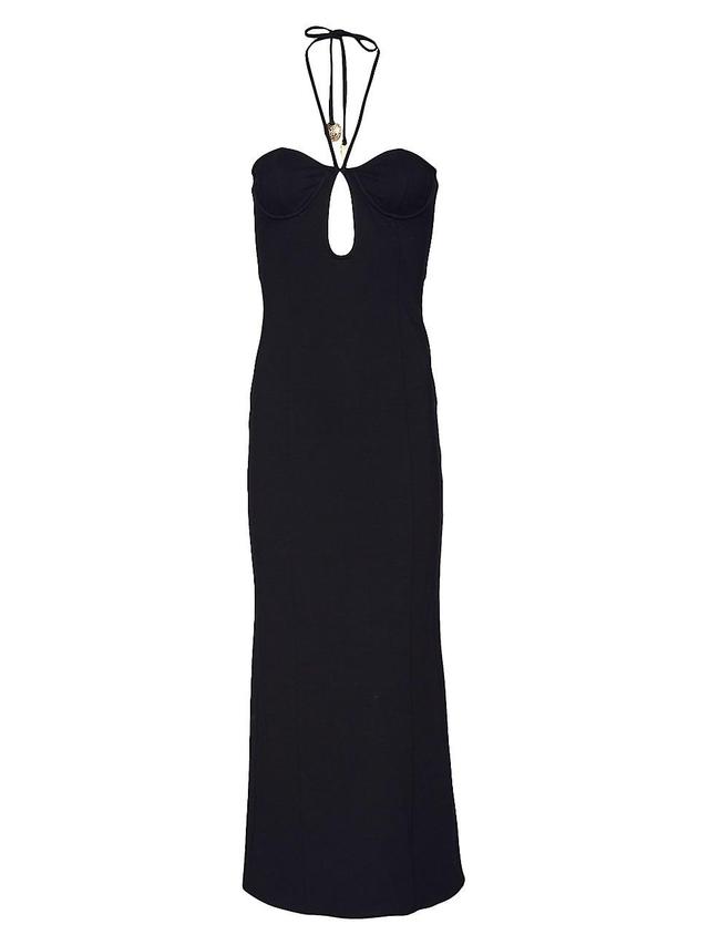 Womens Bardot Cutout Halter Dress Product Image