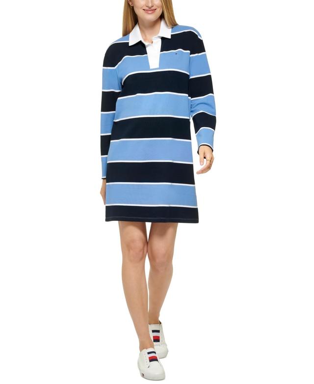 Tommy Hilfiger Women's Rugby Collared Dress Blue Product Image