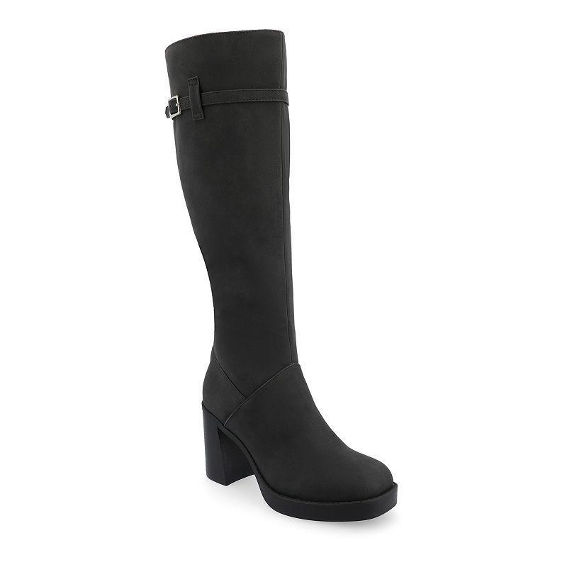 Journee Collection Tru Comfort Foam Letice Womens Knee-High Boots Beig/Green Product Image