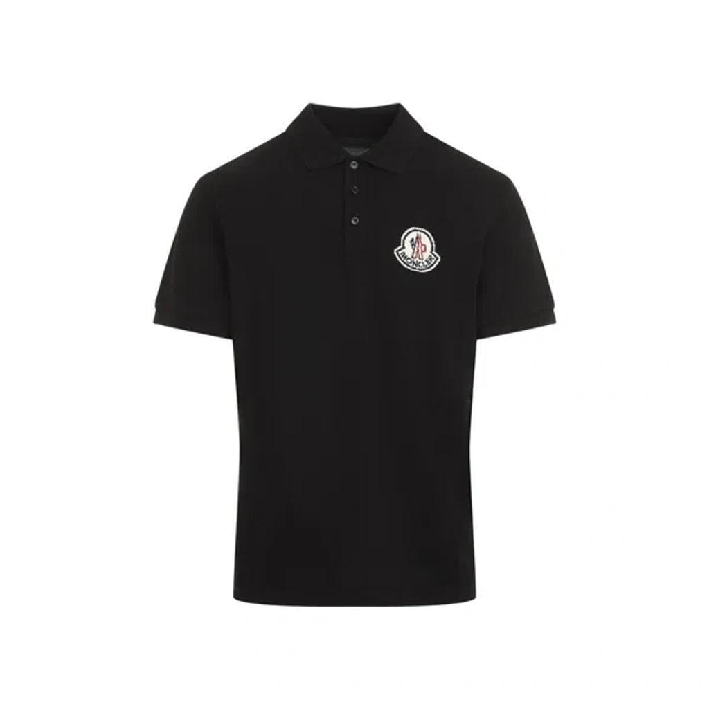 MONCLER Ss Polo T-shirt L In  Charcoal Product Image