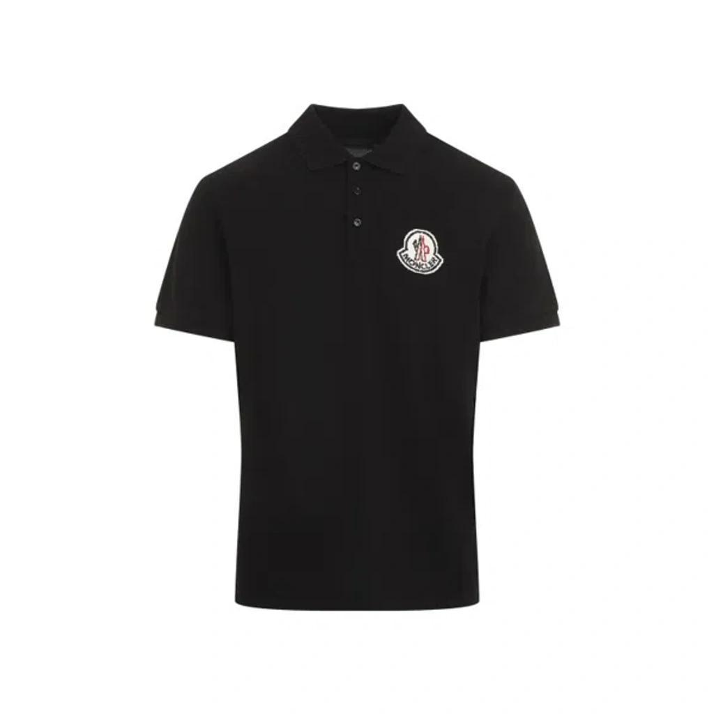 Short-sleeved Polo T-shirt In Black Product Image