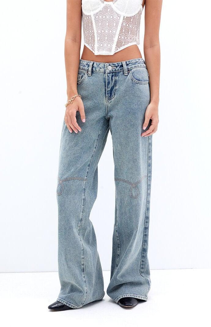 Womens Casey Western Low Rise Baggy Jeans product image