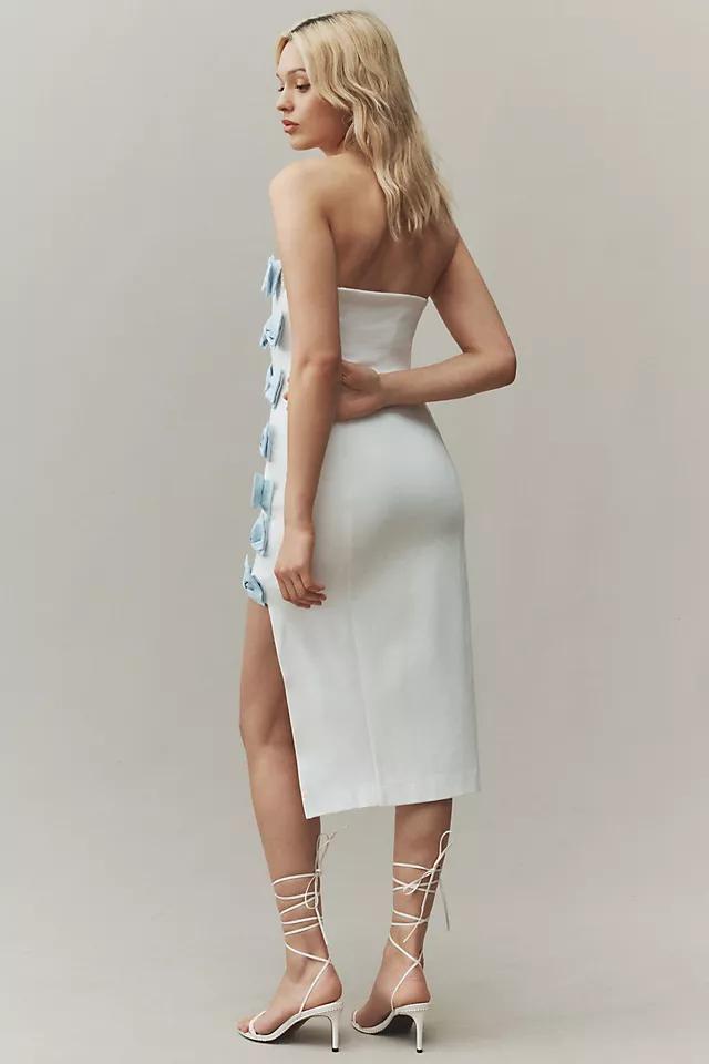 BHLDN Strapless Side-Bow Asymmetrical Midi Dress Product Image