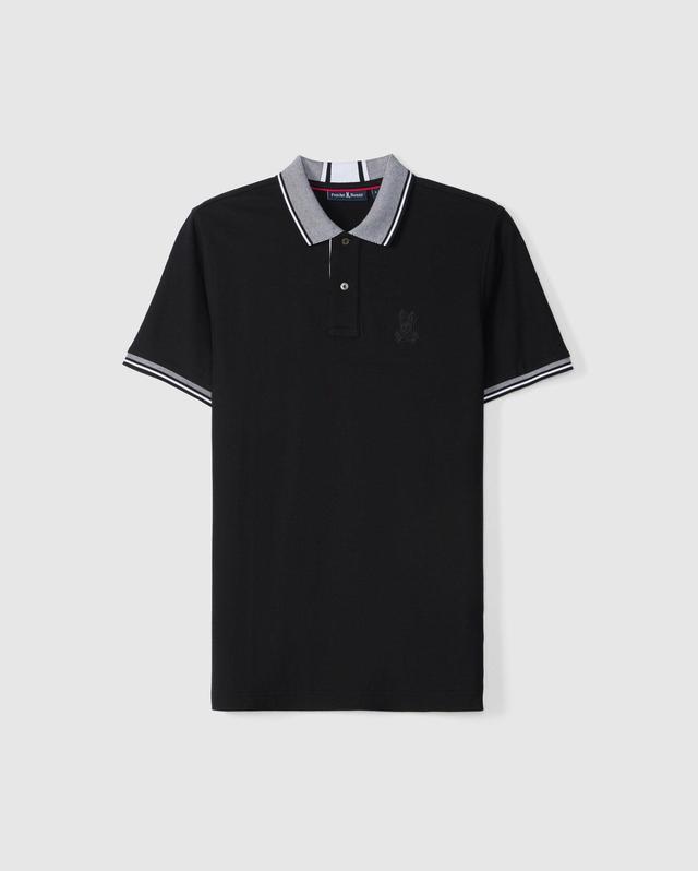 Mens Malton Pique Polo Shirt 001 BLACK / XXL Product Image