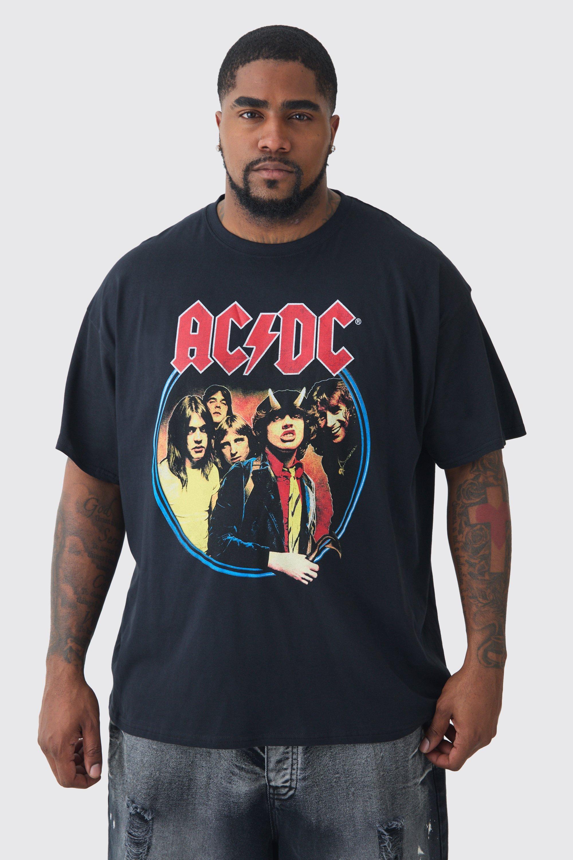 Mens Black Plus ACDC License Tour Graphic T-shirt, Black Product Image